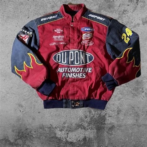 JEFF GORDON RACE JACKET FLAMES 🔥 Made in usa 📏25x29 - Depop