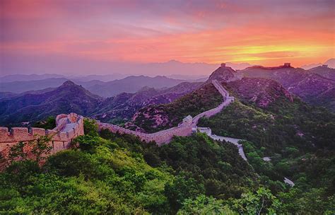 Great Wall of China, Sunset Photograph by Norman Leong - Fine Art America