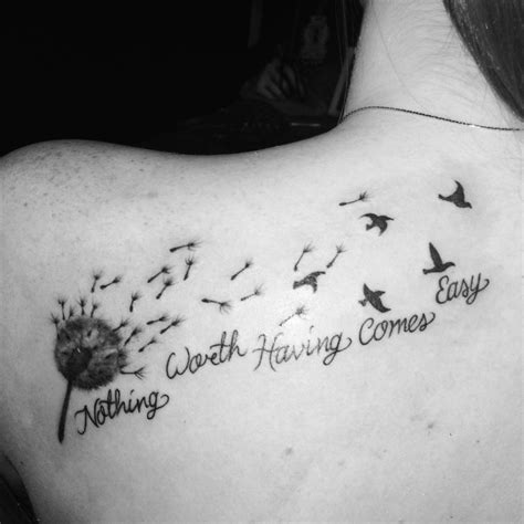 Dandelion and birds tattoo | Dandelion tattoo quote, Tattoo quotes, Dandelion bird tattoos