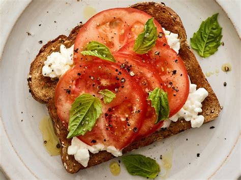 Tomato Cottage Cheese Toast Recipe | SELF