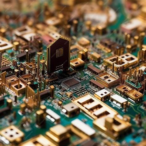 Premium AI Image | A close up of a computer motherboard with many small ...