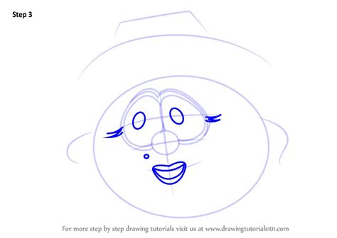 Step by Step How to Draw Madame Blueberry from VeggieTales : DrawingTutorials101.com