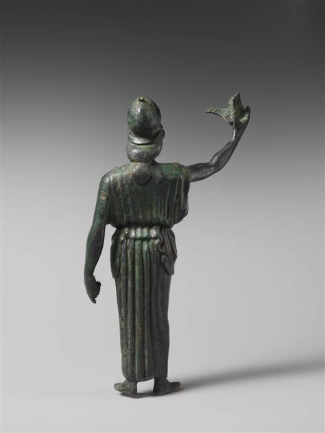 Bronze statuette of Athena flying her owl | Greek | Classical | The Metropolitan Museum of Art