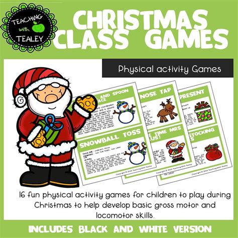 Physical Activity Sports Games - Christmas Themed | Sports games for ...