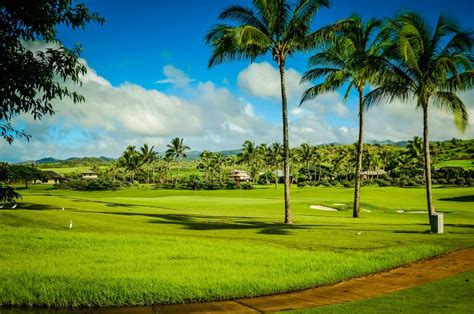 Kauai Golf Course, Hawaiian Islands Stock Image - Image of clouds, islands: 85327191