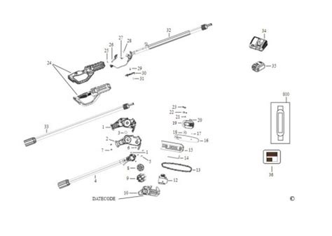 Dewalt Dcmps567 18v Brushless Pole Saw Spare Parts SPARE_DCMPS567 from Spare Parts World