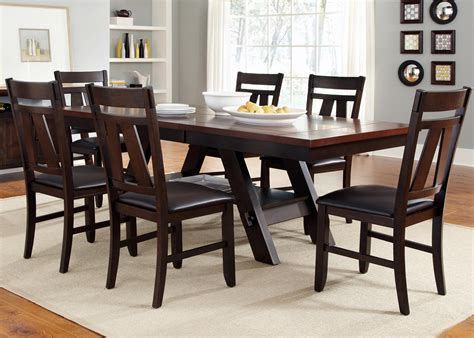 Liberty Furniture Lawson 7 Piece Rectangular Trestle Table and Splat Back Chairs Set | Royal ...