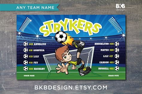 Vinyl Soccer Team Banner, Strikers – BKB Design