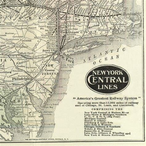 Old Map of New York Central Railroad Central Line 1918 Fine - Etsy