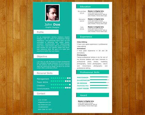 Free Single Slide Resume Template for PowerPoint & Presentation Slides