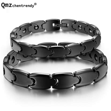 Energy Health Magnet Bracelet Anti Radiation Black Ceramic Stainless ...