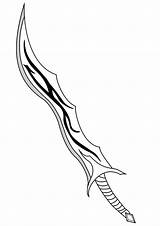 Clipart sword Line Drawing Transparent FREE  sketch template