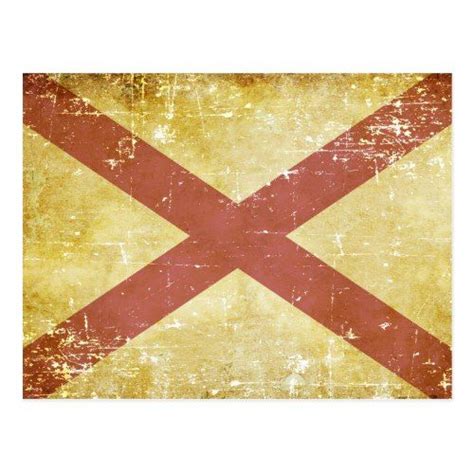 Worn Patriotic Alabama State Flag Postcard | Zazzle.com | Flag art, Retro poster, Poster prints