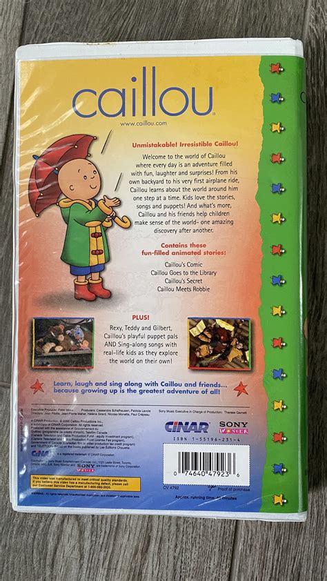 Caillou 'caillou's Reading Adventures' VHS | Etsy