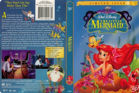 The Little Mermaid (1989) WS R1 - Cartoon DVD - CD Label, DVD Cover, Front Cover