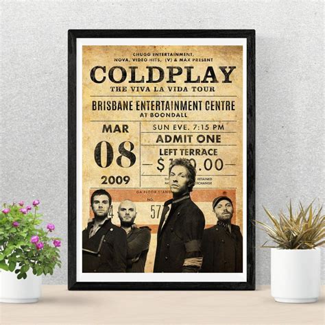 Coldplay Poster Tour Poster Coldplay Concert Poster - Etsy