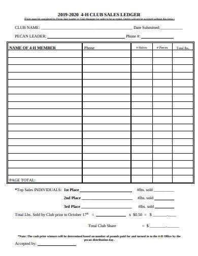 FREE 14+ Sales Ledger Samples in PDF | MS Word | Excel