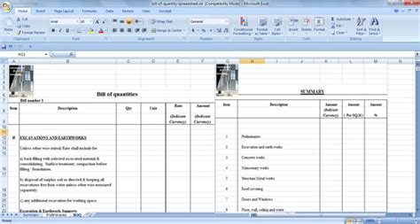 Bill Of Quantities Template Excel : 10+ bill of quantities sample ...