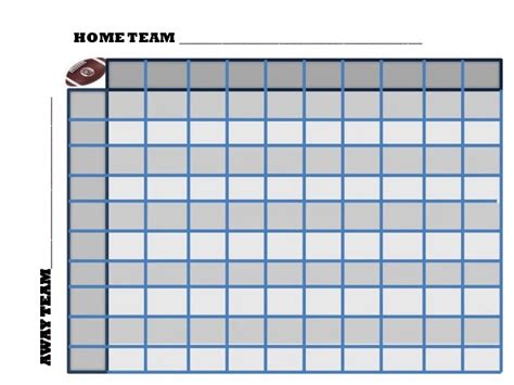 EXCEL TEMPLATES: Nfl Squares Printable