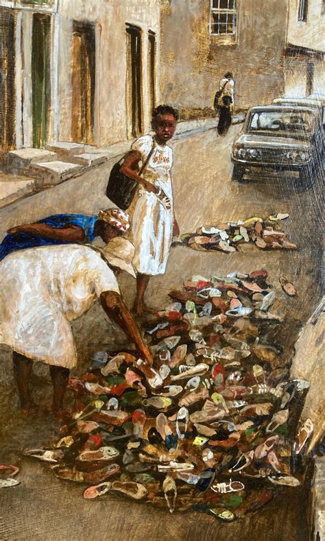 Donny Finley - "Shoes" - Late 20th Century City Figure Painting For ...