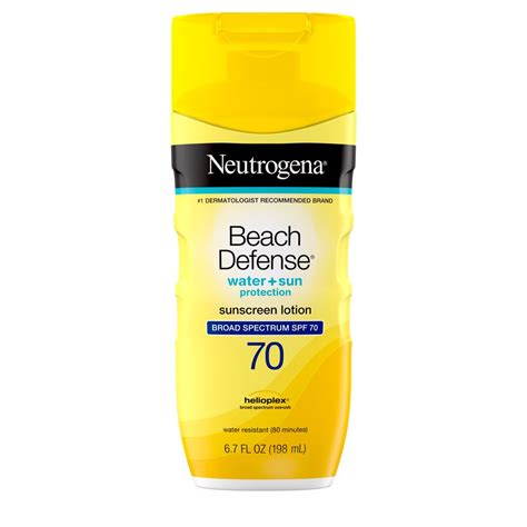 Neutrogena Beach Defense Sunscreen Lotion with SPF 70, 6.7 fl oz - Walmart.com - Walmart.com