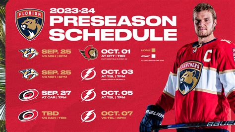 Florida Panthers Announce 2023-24 Preseason Schedule | Florida Panthers