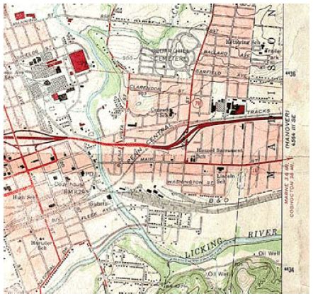 1961 USGS Map of Newark, Ohio (detail) | Download Scientific Diagram