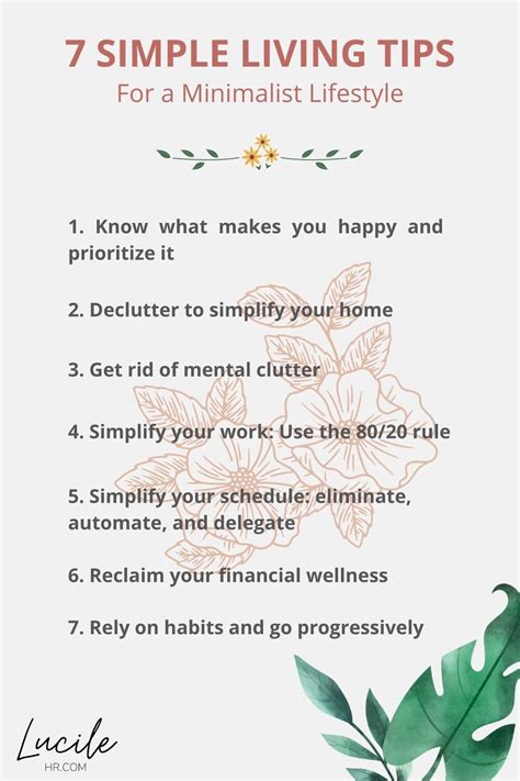 6 SIMPLE LIVING TIPS for a MINIMALIST LIFESTYLE. | Lucilehr.com