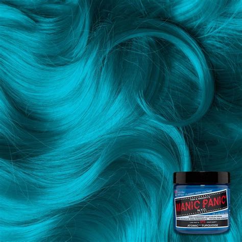 Atomic Turquoise™ - Classic High Voltage® | Dyed hair blue, Manic panic hair color, Blue green hair