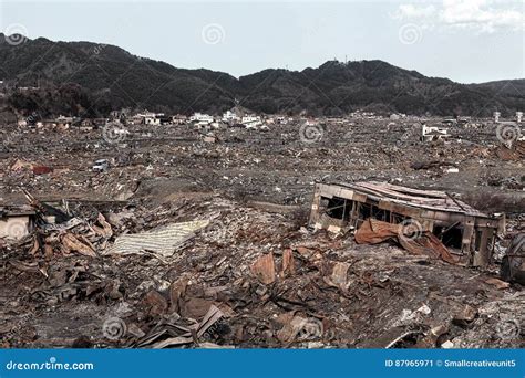 Tsunami Japan 2011 Fukushima Editorial Photo - Image of misfortune ...