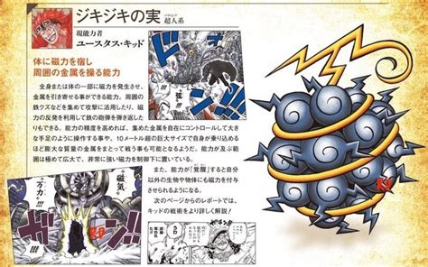 The physical forms of the Kid and Katakuri's devil fruits, from One Piece Magazine Vol. 14 ...