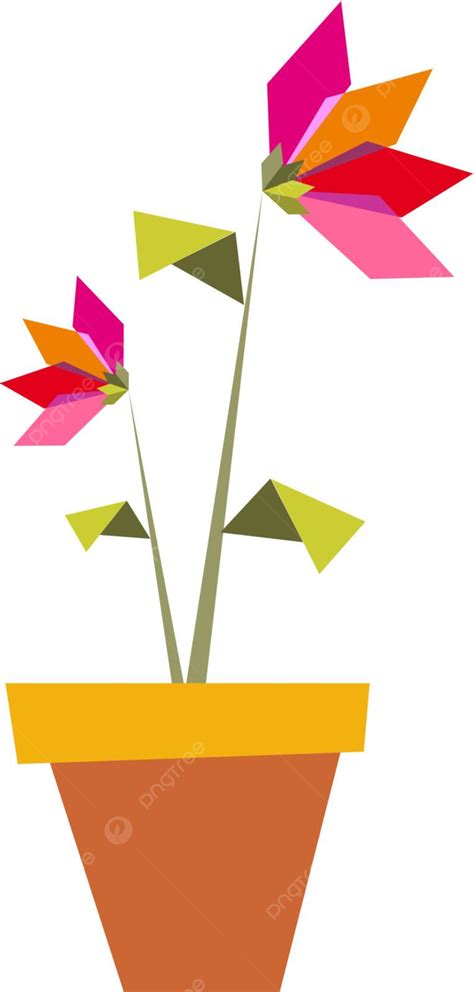 Two Origami Vibrant Colors Flowers Background Floral Beauty Vector ...