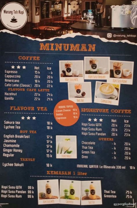 Selalu diperbarui! Menu Warung Teh Kopi, Wijaya