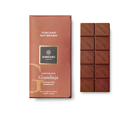 Amedei Toscano Nut Brown 32% Gianduja Chocolate Bar | World Wide Chocolate