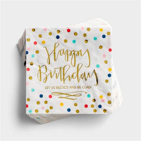 Let Us Rejoice - Happy Birthday - 20ct Paper Napkins