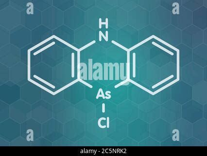 Adamsite or DM riot control agent. Stylized skeletal formula (chemical ...