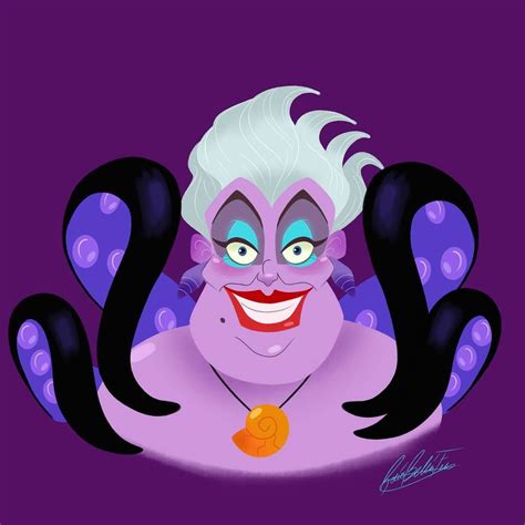 Ursula (Drawing by PrincessBeautyCase @Instagram) #TheLittleMermaid | Evil disney, Disney fan ...