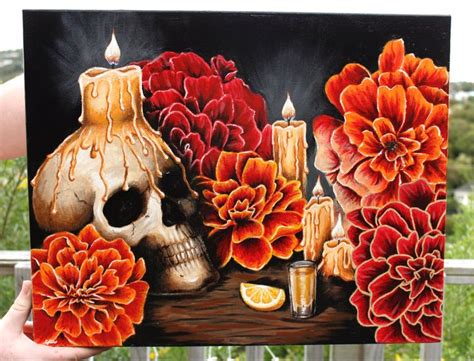 Ofrenda painting | Painting, Elements of art, Drawings