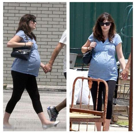 Zooey Deschanel while pregnant