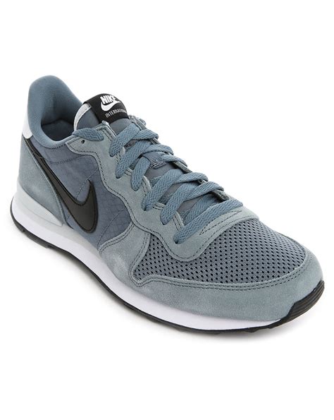 Nike Grey Internationalist Suede And Mesh Sneakers in Gray for Men ...