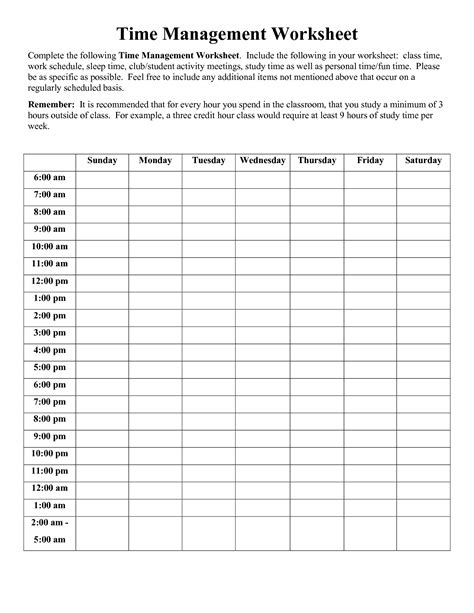 15 Best Images of Time Management Worksheet - Weekly Time Management ...