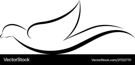 Bird line drawing Royalty Free Vector Image - VectorStock