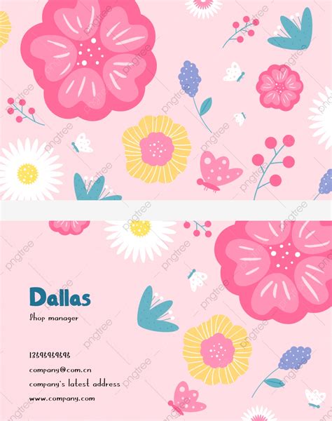 Florist Business Card Template Template Download on Pngtree