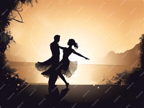 Premium AI Image | Wedding Dance Silhouette Clipart