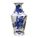 Chinese Blue White Porcelain Rhomboid Hexagon Scenery Vase cs4104S – Golden Lotus Antiques