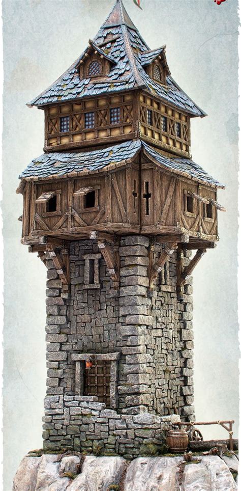 Guard Tower | Fantasy house, Medieval houses, Fairy houses