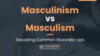 Masculinism vs Masculism: Decoding Common Word Mix-Ups