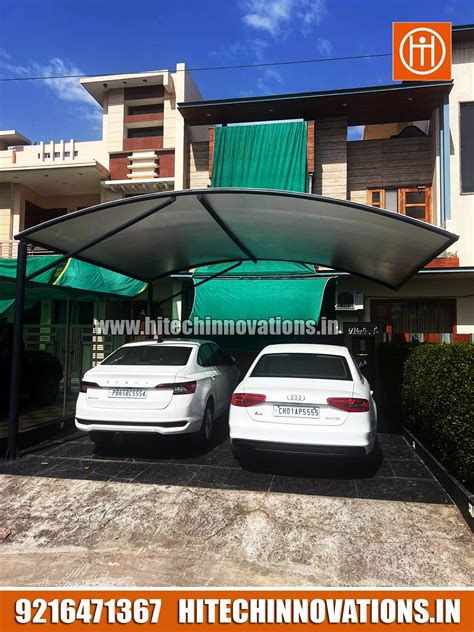 Car Parking Shed Shade - Chandigarh Panchkula Mohali Kharar | Hitech ...