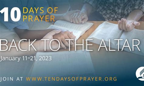 10 Days of Prayer: January 11-21, 2023 (Download Material) - Adventistnaija