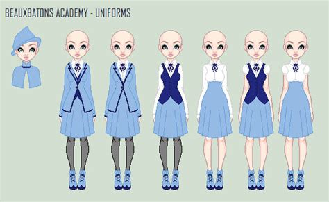 Beauxbatons' uniforms by OrangePinkRose on DeviantArt